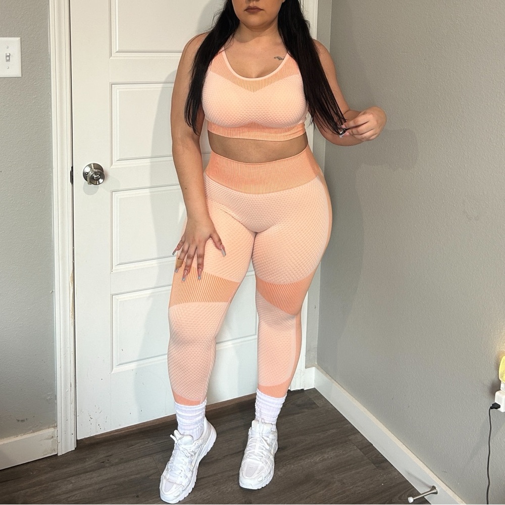 Fashion Nova Peach Active Set